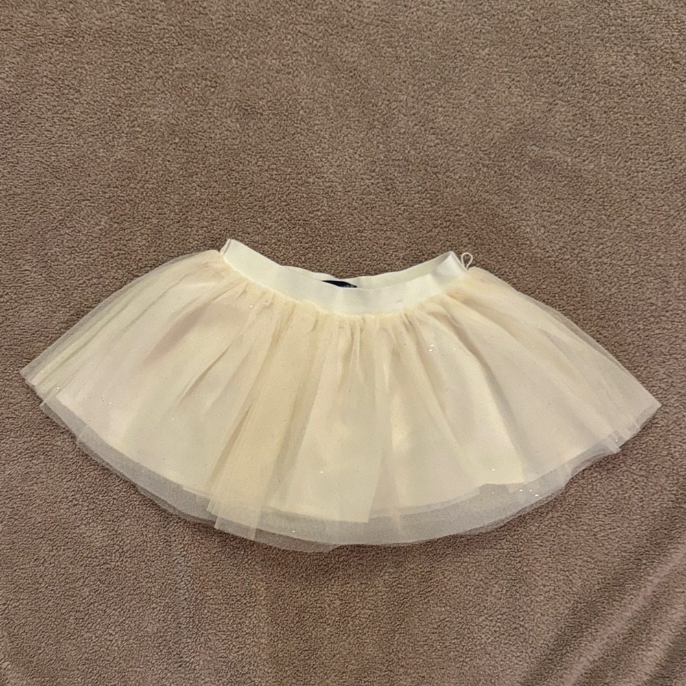 Ralph Lauren Ivory Tulle Skirt with Sparkles